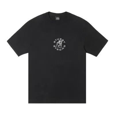 Pre-owned Stussy Strong Mac Tee Pigment Dyed 'black' | Men's Size Xl