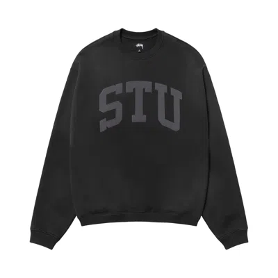 Pre-owned Stussy Stu Appliqué Crew 'black' | Men's Size L