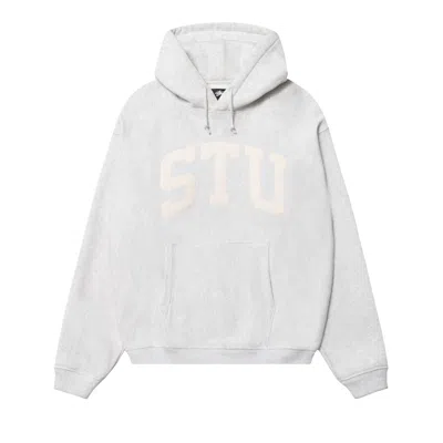 Pre-owned Stussy Stu Appliqué Hoodie 'ash Heather' | Grey | Men's Size S