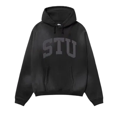 Pre-owned Stussy Stu Appliqué Hoodie 'black' | Men's Size Xxl