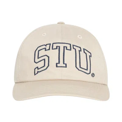 Pre-owned Stussy Stu Arch Strapback Cap 'natural' | Cream | Men's Size Onesize