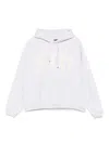 Stussy Drawstring Hood Ribbed Cuffs Unisex Hoodie In Grey