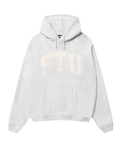Stussy Stu Relaxed Hoodie In Grey