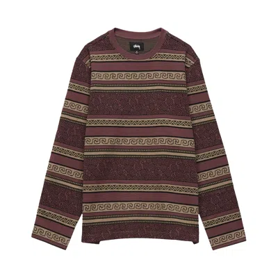 Pre-owned Stussy Sumatra Long-sleeve Tee 'maroon' In Red