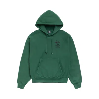 Pre-owned Stussy Summer Classics Hoodie Garment Dyed 'pine' | Green | Men's Size M