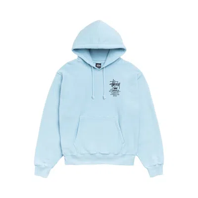 Pre-owned Stussy Summer Classics Hoodie Garment Dyed 'sky Blue' | Men's Size M
