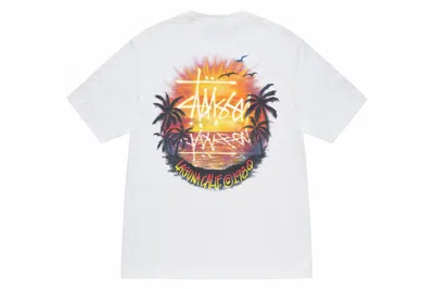 Pre-owned Stussy Sunset Tee White