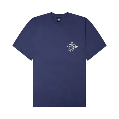 Pre-owned Stussy Surf Size Pigment Dyed Tee 'indigo' | Blue | Men's Size M
