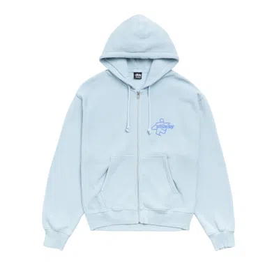 Pre-owned Stussy Surf Size Zip Hoodie 'sky Blue' | Men's Size Xl