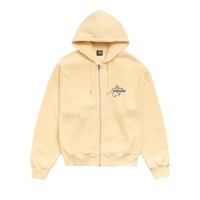 Pre-owned Stussy Surf Size Zip Hoodie 'yellow' | Men's Size Xl