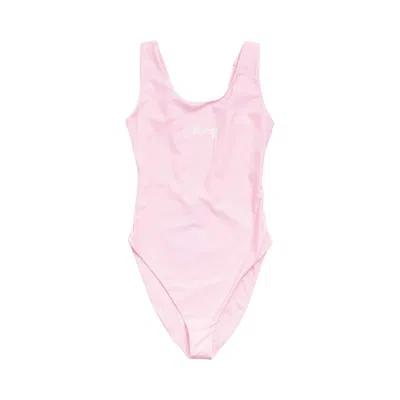 Pre-owned Stussy Surf Stock One Piece Swimsuit 'pink' | Women's Size L