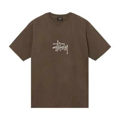 Pre-owned Stussy Surf Tomb Pigment Dyed Tee 'coffee' In Brown