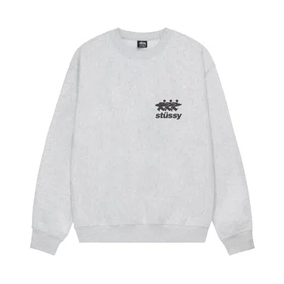 Pre-owned Stussy Surfwalk Crew 'ash Heather' In Grey