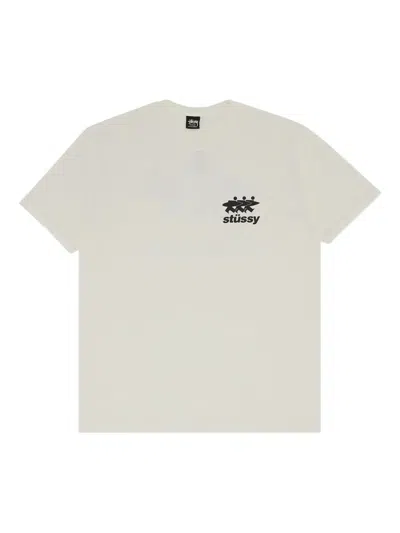 Stussy Surfwalk Pigment Dyed T-shirt In White
