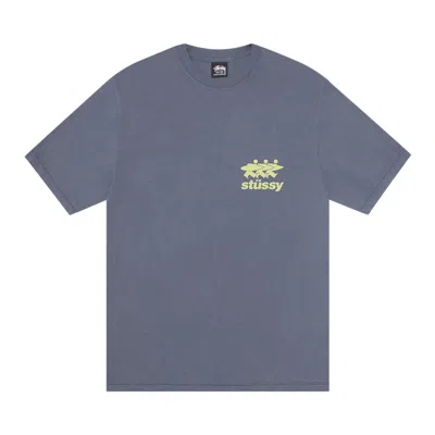 Pre-owned Stussy Surfwalk Tee 'indigo' In Blue