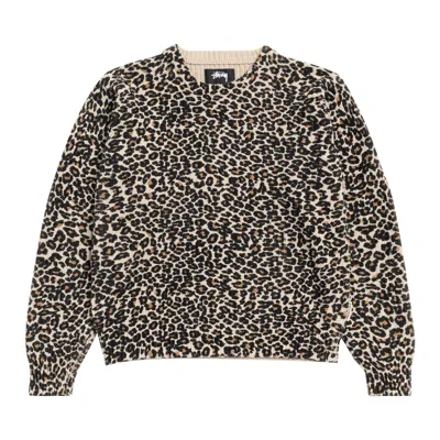 Pre-owned Stussy Sweater 'leopard' | Yellow | Men's Size L