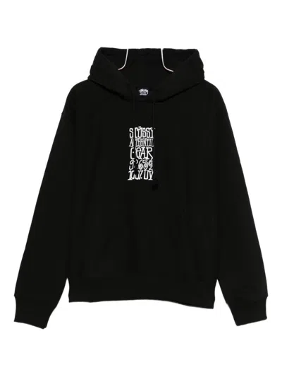 Stussy Cotton Blend Hoodie In Black