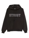 Stussy Casual Hoodie With Drawstring And Pocket In Black