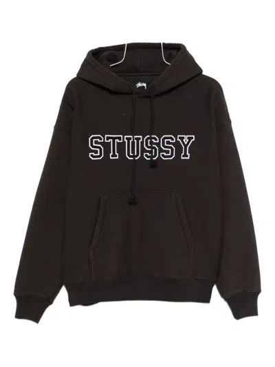 Stussy Cotton Blend Hoodie In Black