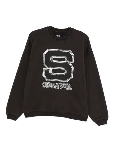 Stussy Cotton Blend Sweatshirt In Black