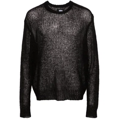Stussy Loose Knit Sweater In Black