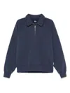 Stussy High Collar Raglan Sleeves Sweatshirt Unisex Item In Blue