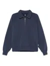 Stussy High Collar Raglan Sleeves Sweatshirt Unisex Item In Blue