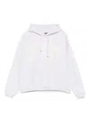 Stussy Drawstring Hood Ribbed Cuffs Unisex Hoodie In Grey