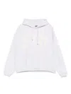 Stussy Drawstring Hood Ribbed Cuffs Unisex Hoodie In Grey