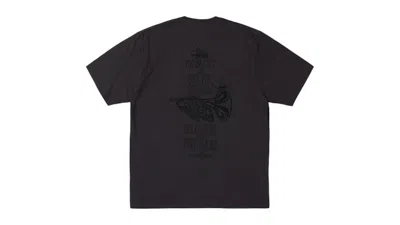 Pre-owned Stussy Swim Out Pigment Dyed Tee Shirt In Faded Black