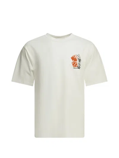 Stussy Tall Dice Printed Cotton T-shirt In White