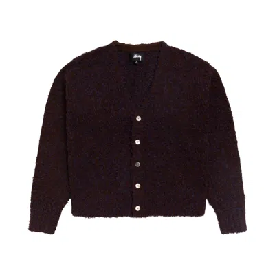 Pre-owned Stussy Textured Cardigan 'navy Brown' | Men's Size L