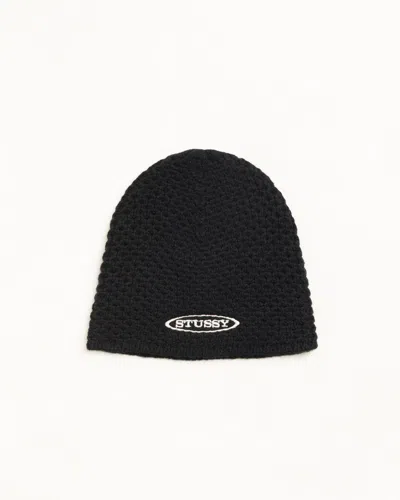 Stussy Textured Knit Skullcap In Black