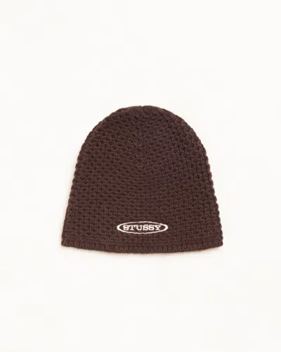 Stussy Textured Knit Skullcap In Brown