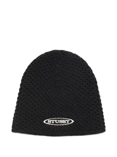Stussy Textured-knit Beanie Hat In Black