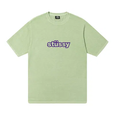 Pre-owned Stussy Thick Pigment Dyed Tee 'sage' In Green