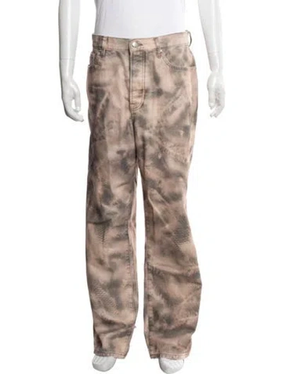 Pre-owned Stussy Tie-dye Print Pants W/ Tags In Neutrals