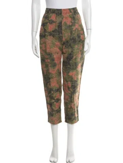 Pre-owned Stussy Tie-dye Print Sweatpants In Green