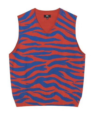 Stussy Red Graphic Sweater