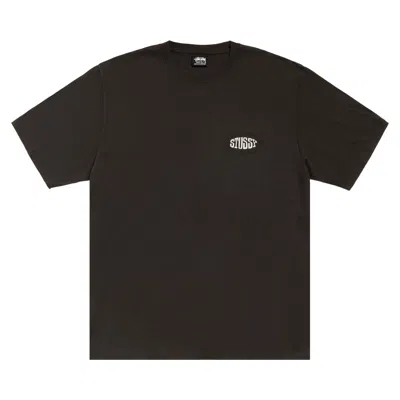Pre-owned Stussy Tile Oval Tee Pigment Dyed 'faded Black' | Men's Size L