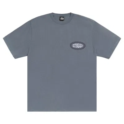 Pre-owned Stussy Tile Oval Tee Pigment Dyed 'navy' | Blue | Men's Size Xl