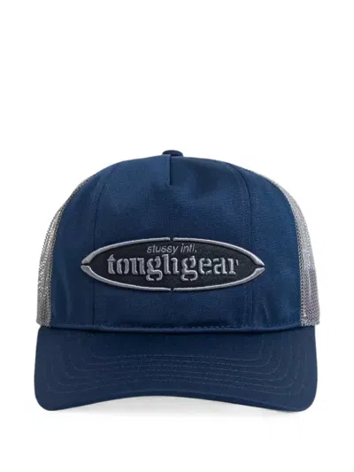 Stussy Tough Gear Trucker Cap In Blue