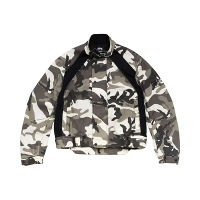 Pre-owned Stussy Touring Jacket 'snow Camo' | White | Men's Size M