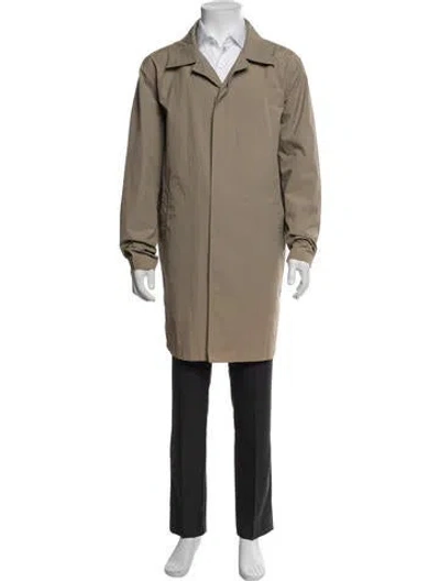 Pre-owned Stussy Trench Coat In Green