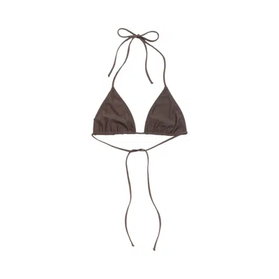 Pre-owned Stussy Triangle Bikini Top 'brown' | Women's Size Xl