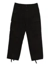 Stussy Black Cotton Ripstop Trousers In Black