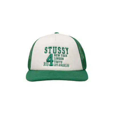 Pre-owned Stussy Trucker Big 4 Snapback 'green' | Men's Size Onesize