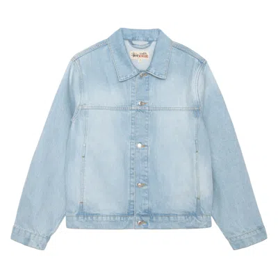 Pre-owned Stussy Trucker Denim Jacket 'light Wash' In Blue