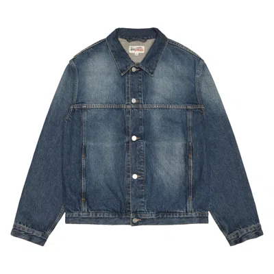 Pre-owned Stussy Trucker Jacket Vintage Denim 'indigo' | Blue | Men's Size L