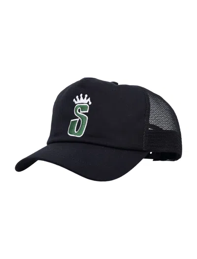 Stussy Trucker S Crown Cap In Black